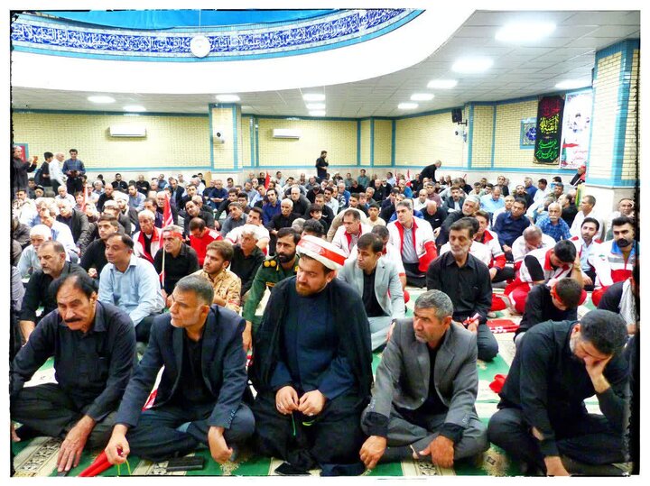 تصاویر/ مراسم جاماندگان از قافله تشییع رهبرِ ، در آبدانان