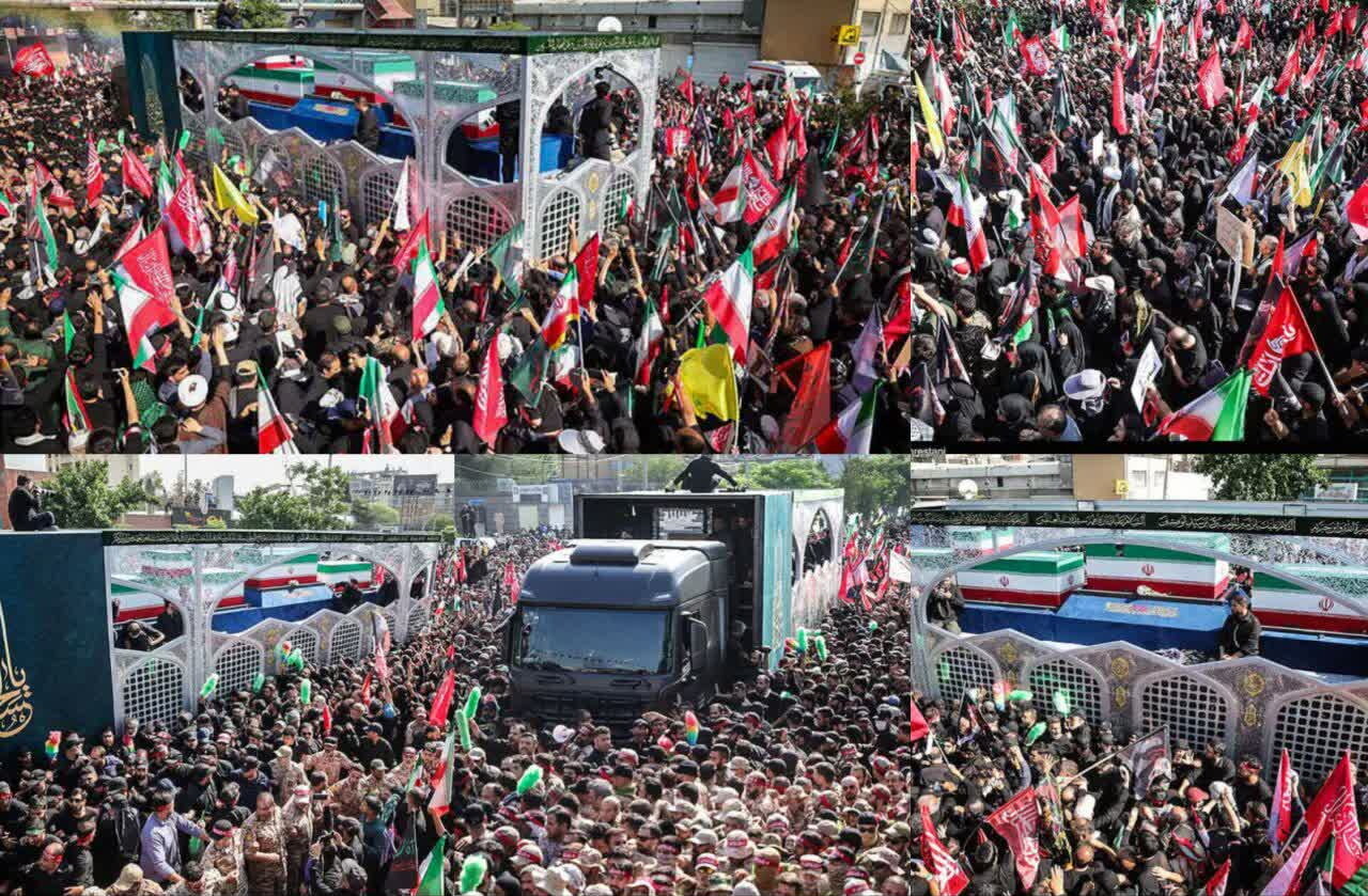فیلم | جمعیت عظیم مردم در مسیر حرکت خودروی حامل پیکر مطهر رهبر شهید انقلاب