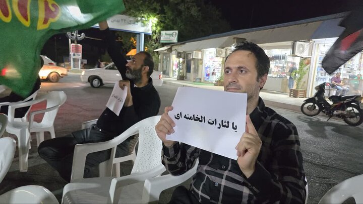 تصاویر/ مردم خارگ پای کار نظام و رهبری