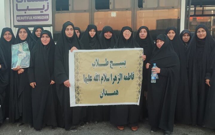 تصاویر/ حضور طلاب همدانی در تشییع امام شهید