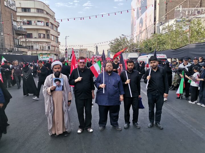 تصاویر/ حضور طلاب همدانی در تشییع امام شهید
