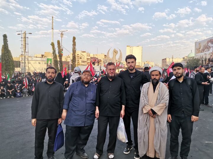 تصاویر/ حضور طلاب همدانی در تشییع امام شهید