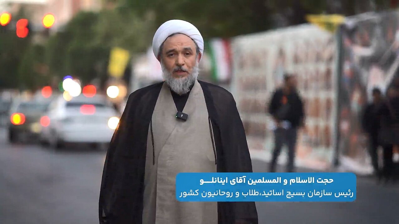 فیلم | برپایی موکب شهدای طلاب و روحانی در مراسم تشییع قائد شهید