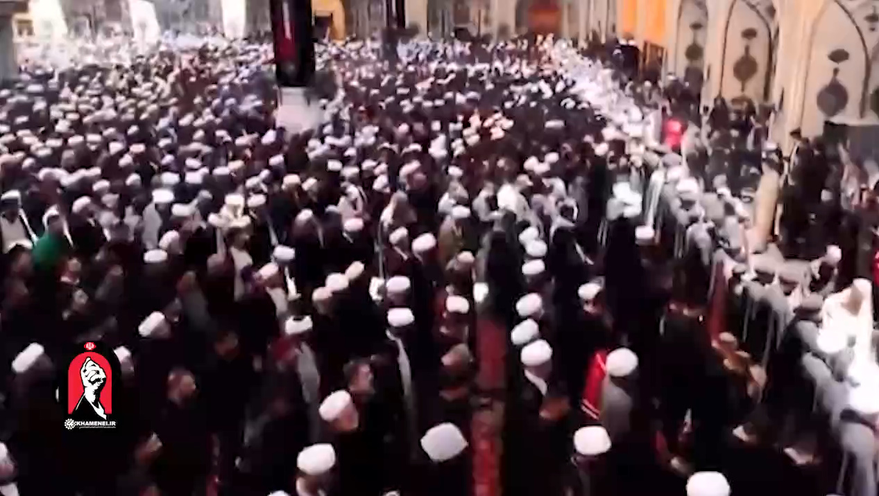 فيديو كامل | إقامة الصلاة على جثمان الإمام الخامنئي في العتبة العلوية