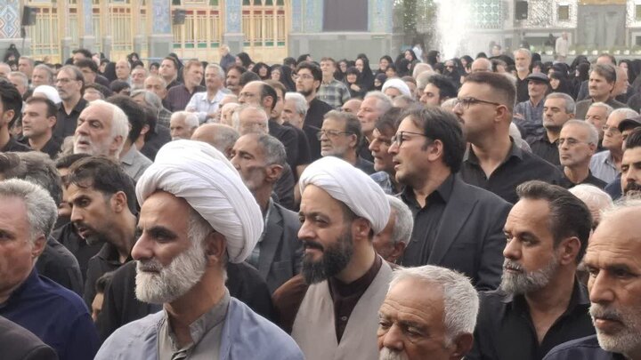 تصاویر/برگزاری آیین تشییع حجت‌الاسلام والمسلمین ناصریان با حضور آیت الله اعرافی درآران وبیدگل