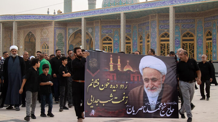تصاویر/برگزاری آیین تشییع حجت‌الاسلام والمسلمین ناصریان با حضور آیت الله اعرافی درآران وبیدگل