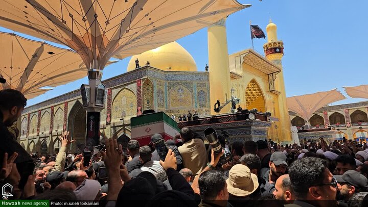 Photos/Najaf : Émotion palpable au sanctuaire de l’Imam Ali pour l’hommage au martyr suprême des Iraniens