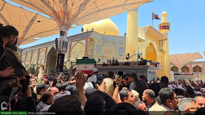 Photos/Najaf : Émotion palpable au sanctuaire de l’Imam Ali pour l’hommage au martyr suprême des Iraniens