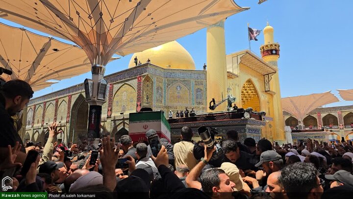 Photos/Najaf : Émotion palpable au sanctuaire de l’Imam Ali pour l’hommage au martyr suprême des Iraniens