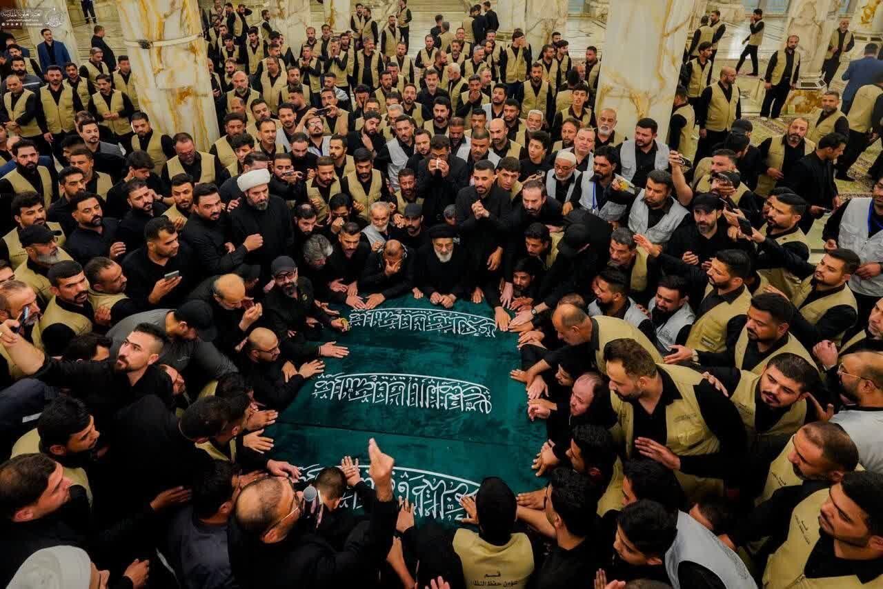 Najaf da Karbala; Dubban Daruruwan Al'ummar Iraki Sun Halarci Taron Jana'izar Tarihi na Shahidin Jagoran Al'umma