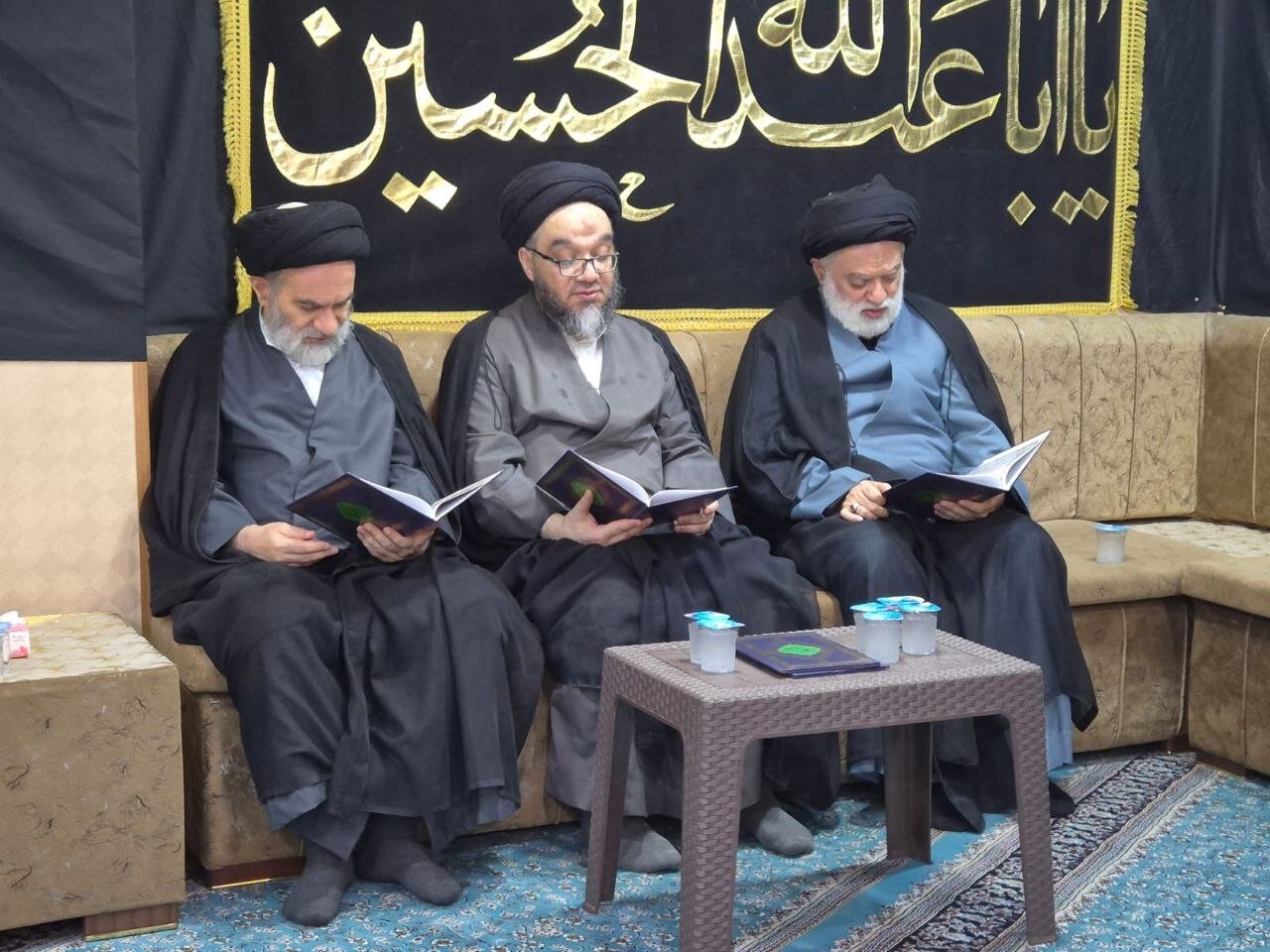 علماء ووجهاء النجف الأشرف يلتقون بالنجل الأكبر لقائد الثورة الإسلامية الشهيد