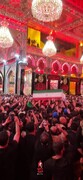 تقرير مصوّر | لقطات خاصة لتشييع الإمام الخامنئي الشهيد في حرم أبي عبدالله الحسين (عليه السلام)