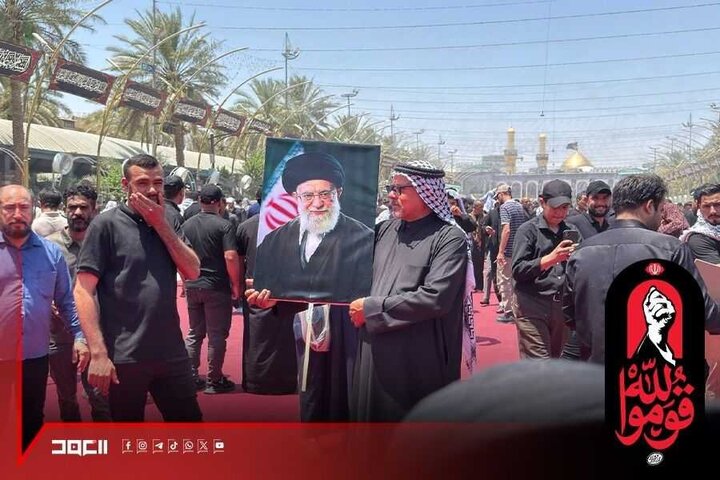 Makabila ya Iraq Yajitokeza kwa Wingi Karbala Kuupokea Mwili Mtukufu wa Imam Khamenei + Picha
