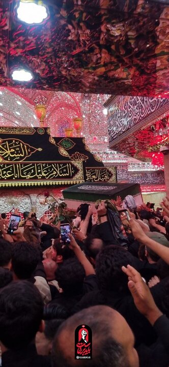 لقطات خاصة لتشييع الإمام الخامنئي الشهيد في حرم أبي عبدالله الحسين (عليه السلام)