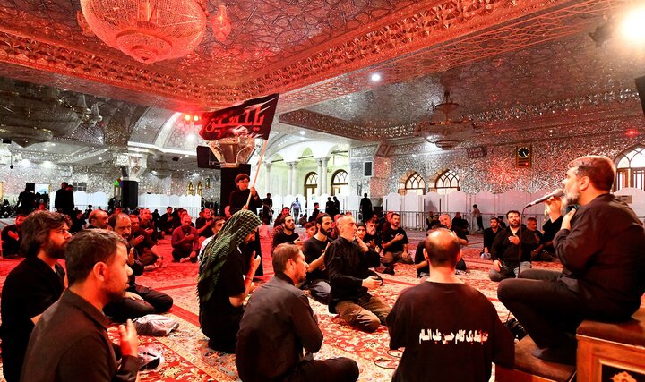 تصاویر/ مراسم عزاداری دهه سوم ماه محرم در حرم حضرت عبدالعظیم(ع)
