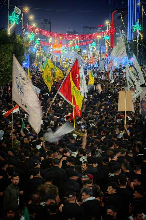 تصاویر/ تشییع تاریخی رهبر شهید انقلاب در کربلا