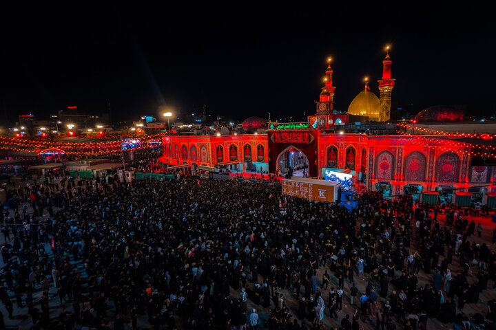 تصاویر/ تشییع تاریخی رهبر شهید انقلاب در کربلا