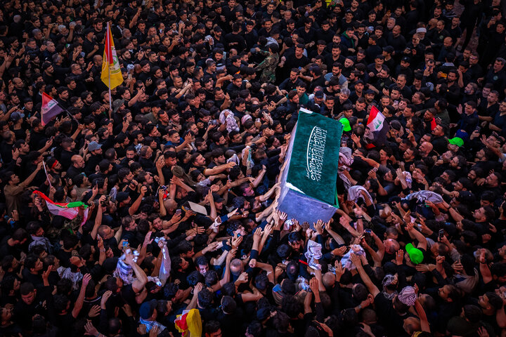 تصاویر/ تشییع تاریخی رهبر شهید انقلاب در کربلا