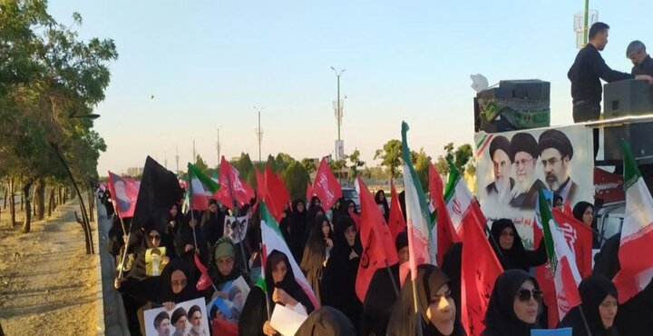 تصاویر/ کاروان عزاداری و خونخواهی رهبر شهید انقلاب در شهر بهار