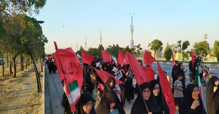 تصاویر/ کاروان عزاداری و خونخواهی رهبر شهید انقلاب در شهر بهار