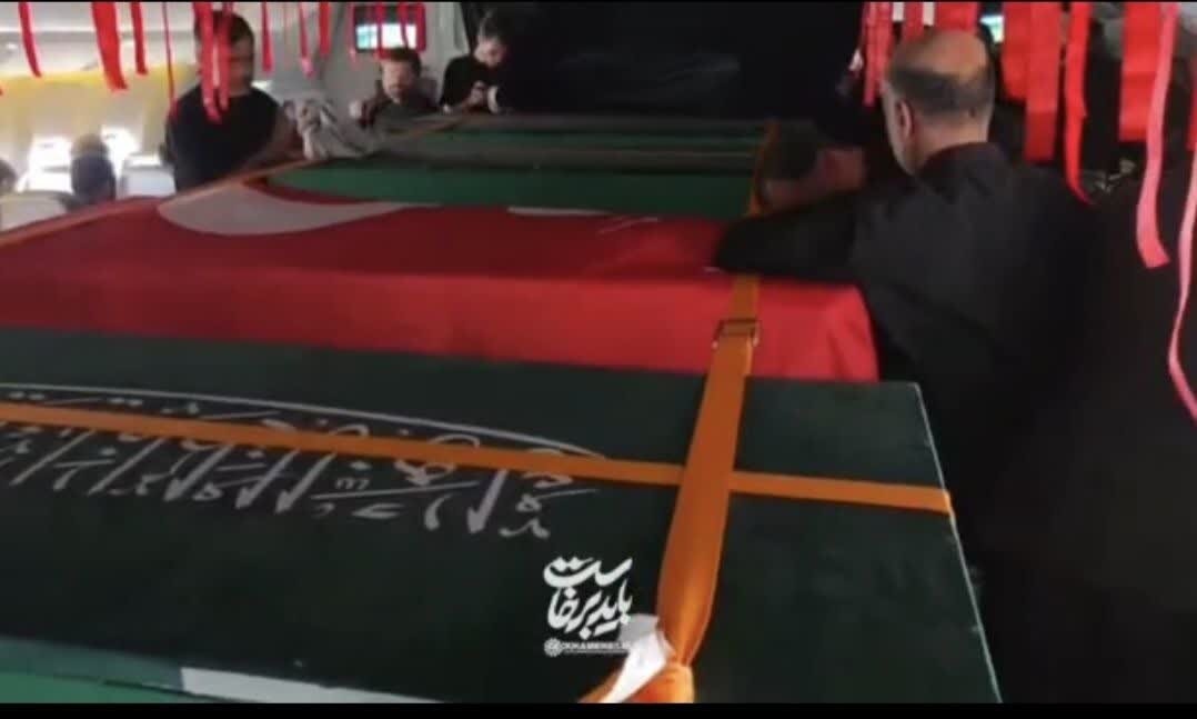 Exclusive Images of the Arrival of the Martyred Leader of the Islamic Revolution's Coffin in Mashhad