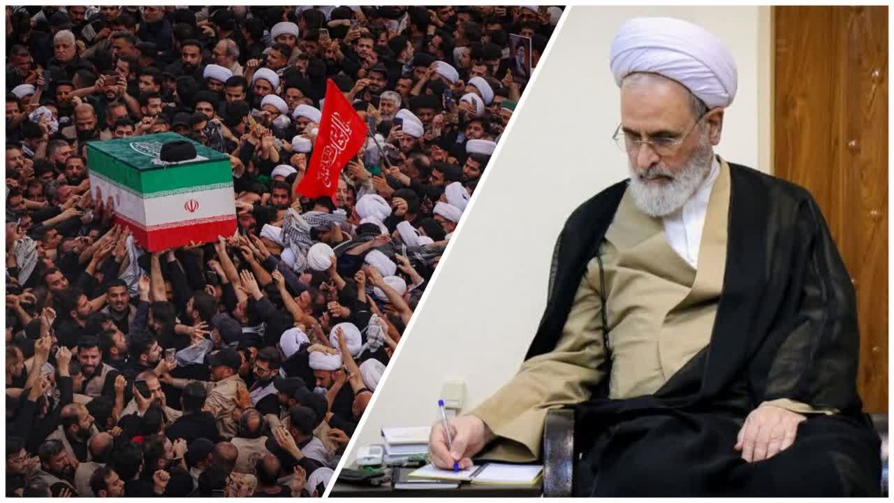 آية الله الأعرافي يوجّه رسالة شكر إلى الشعب العراقي.. تشييع الإمام الخامنئي في العراق ملحمةٌ جسّدت وحدة الأمة الإسلامية
