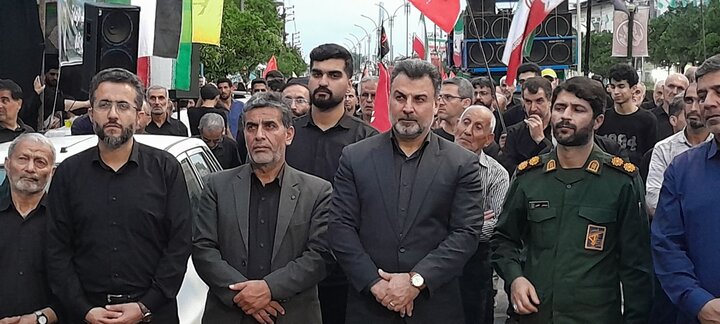 تصاویر/ راهپیمایی جاماندگان از تشییع رهبر شهید (ره) در فریدونکنار