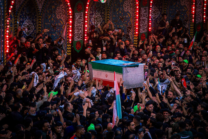 Photos/Karbala en deuil : L’ultime hommage au Grand Ayatollah martyr Sayyid Ali Khamenei