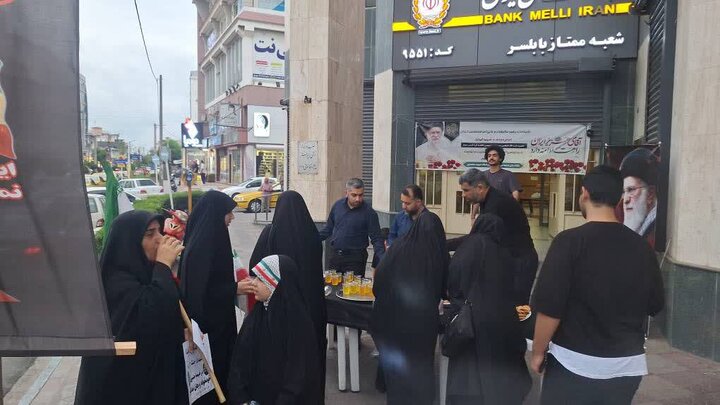 تصاویر/ برپایی موکب در مسیر کاروان جاماندگان تشییع رهبر شهید (ره) در بابلسر