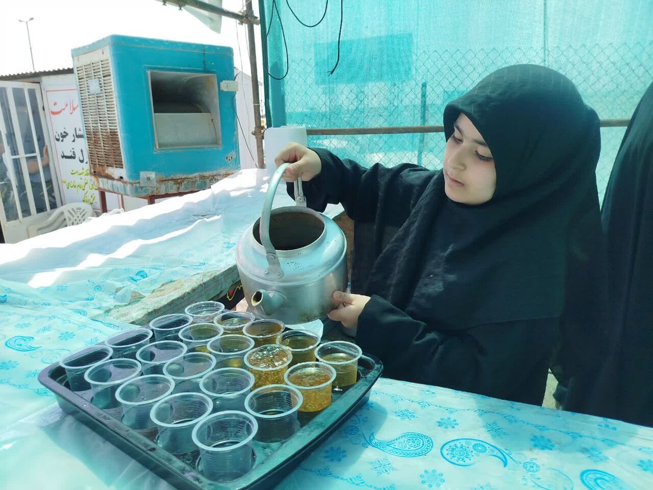فعالیت 700 نفر از روستاییان برزک در هفت روز خدمترسانی/پذیرایی روستائیان بخش برزک از 70 هزار زائر+تصاویر و فیلم