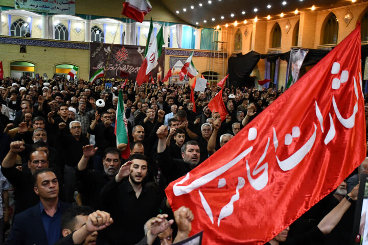 تصاویر/  آئین سوگواری «رهبر شهید ایران» در مصلی امام خمینی(ره) سلماس