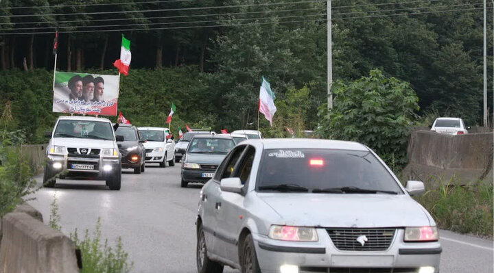 تصاویر/ ادامه برپایی کاروان خودرویی در شهرستان آمل