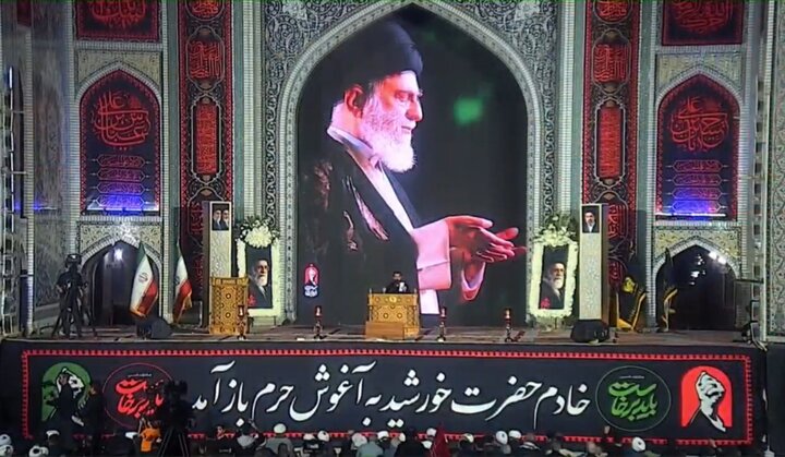 تصاویر/ مراسم بزرگداشت رهبرشهید در حرم مطهر رضوی