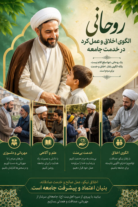 اینفوگرافی/ مجموعه اینفوگرافی سری دوم (طلبگی همراه مردم) منتشر شد