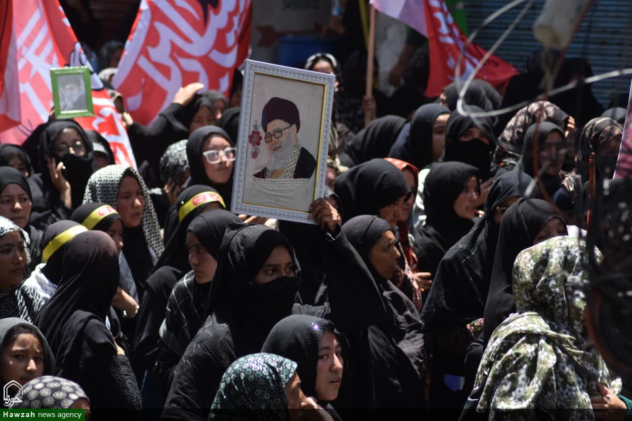 مراسم باشکوه تشییع نمادین «وداع با امام خامنهای» در کرگل هند برگزار شد