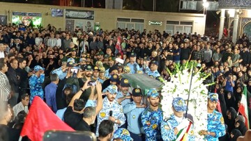 ت️صاویر / مراسم وداع و تشییع پیکر شهید احمد رضایی کمال آباد نائین