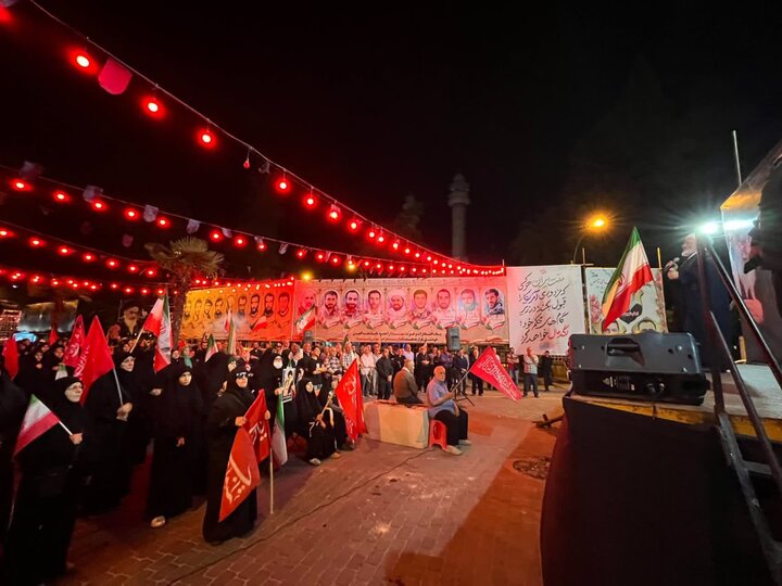 تصاویر/ تجمع شبانه شهرستان نوشهر
