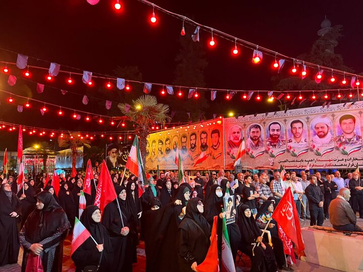 تصاویر/ تجمع شبانه شهرستان نوشهر