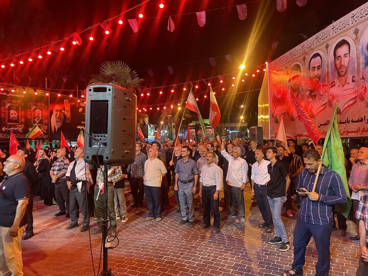 تصاویر/ تجمع شبانه شهرستان نوشهر
