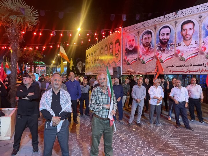 تصاویر/ تجمع شبانه شهرستان نوشهر