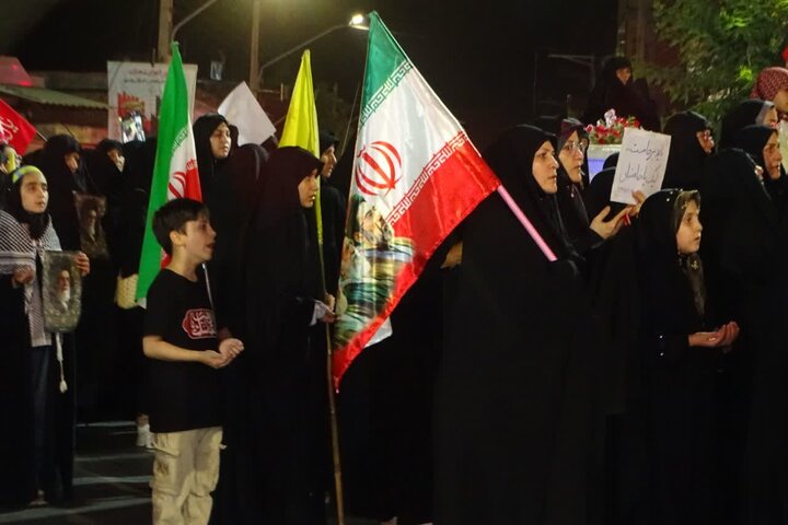 تصاویر/ موج یکصد و سی و پنجم تجمعات خونخواهی رهبر شهید انقلاب اسلامی در چهاربرج