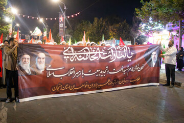 تصاویر/ دسته عزاداری و خون‌خواهی روحانیون زنجانی
