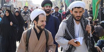 میزبانی موکب قائد شهید حوزویان همدانی از زائران اربعین حسینی