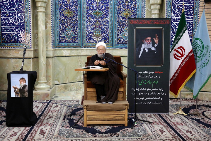 تصاویر/ مراسم بزرگداشت شهادت مظلومانه حضرت آیت‌الله العظمی امام سید علی خامنه‌ای در مرکز فقهی ائمه اطهار(ع)