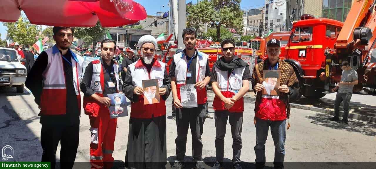 خدمت‌رسانی گسترده طلاب جهادی به زائران رهبر شهید در چهار محور