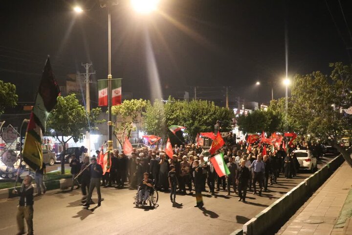 تصاویر/ اجتماع خونخواهی و حمایت از نیروهای مسلح در قرچک