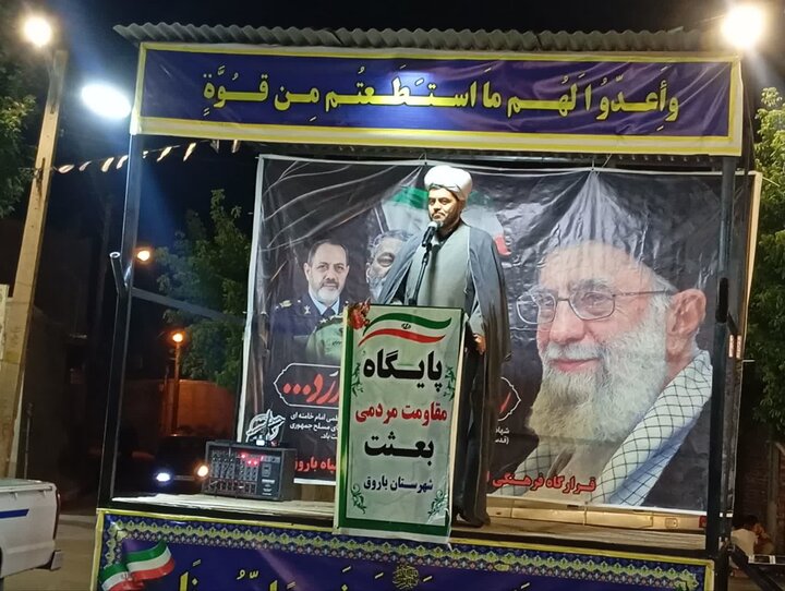 تصاویر/ استمرار تجمعات شبانه شهروندان باروقی در تجدید میثاق با آرمان‌های انقلاب