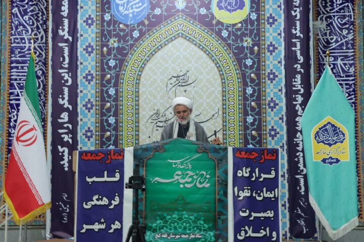 تصاویر/ اقامه نمازجمعه شهر قلعه‌گنج