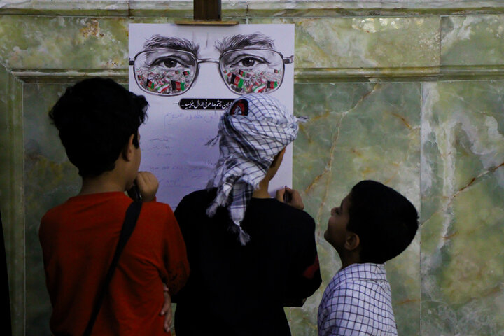 عزاداری بانوان افغانستانی برای قائد شهید امت در حرم بانوی کرامت