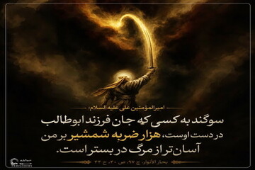 عکس نوشت| شوق شهادت در کلام امیرالمؤمنین(ع)
